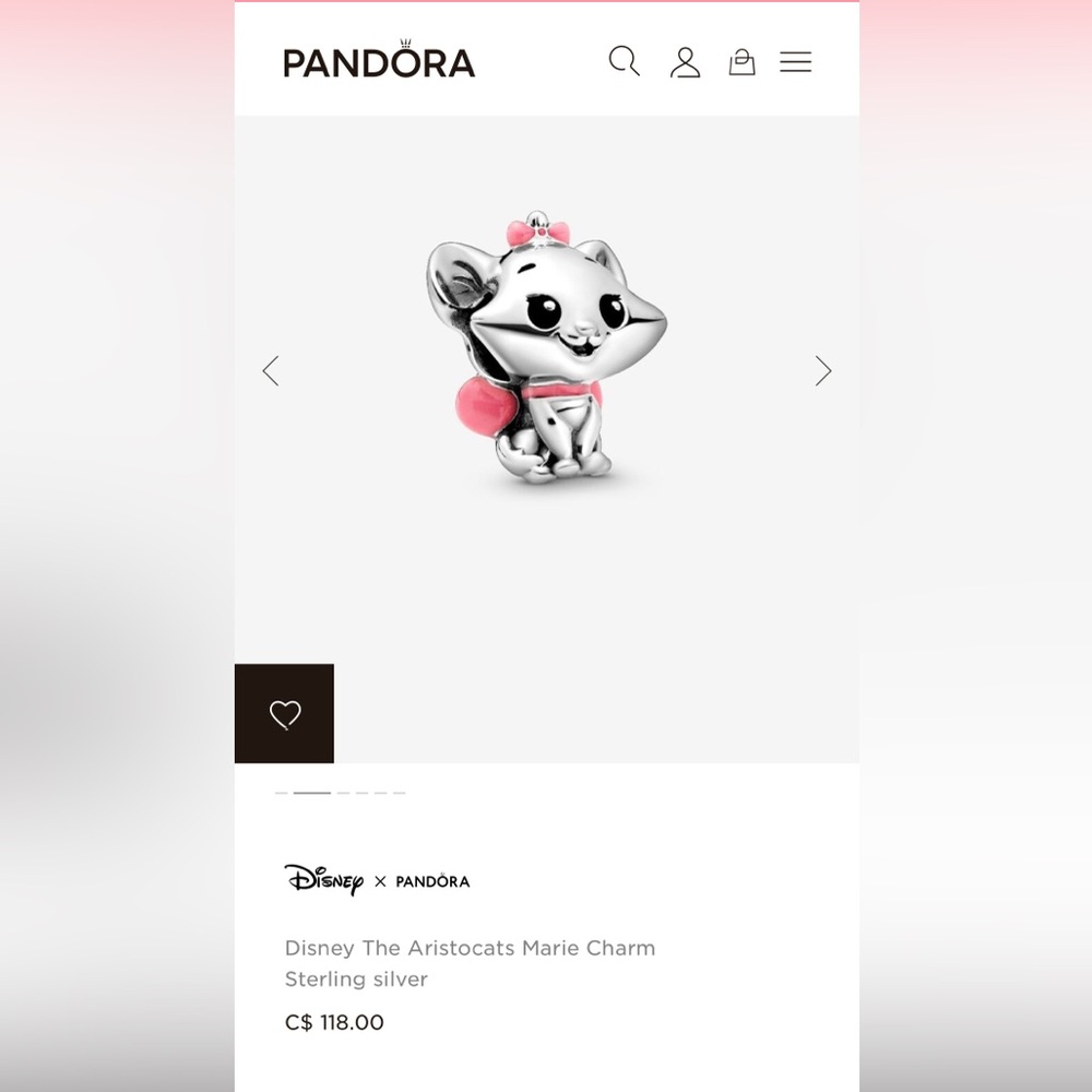Pandora x Disney The Aristocats Marie Charm - Picture 4 of 6